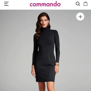 Commando butter luxe long sleeve turtleneck neck dress brand new w tags black M